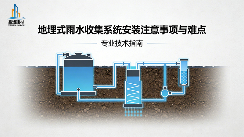 地埋式雨水收集系统安装注意事项与施工难点