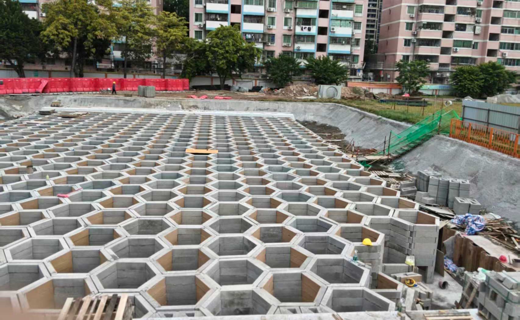 硅砂雨水收集池施工图片