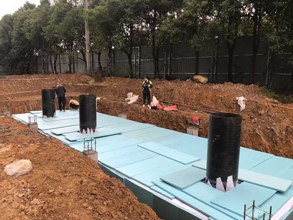 武义清泉雅居雨水收集系统_100立方雨水回用池