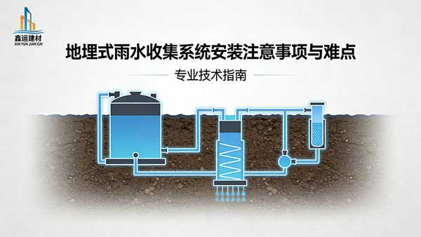 地埋式雨水收集系统安装注意事项与施工难点