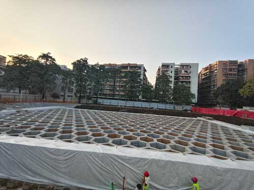 硅砂雨水收集池施工图片
