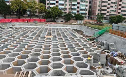 硅砂雨水收集池施工图片