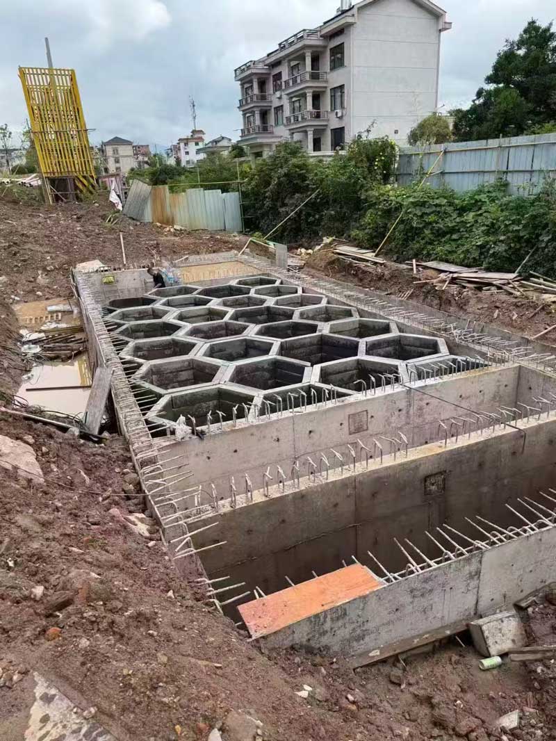 硅砂雨水收集模块施工现场 硅砂雨水收集模块施工现场