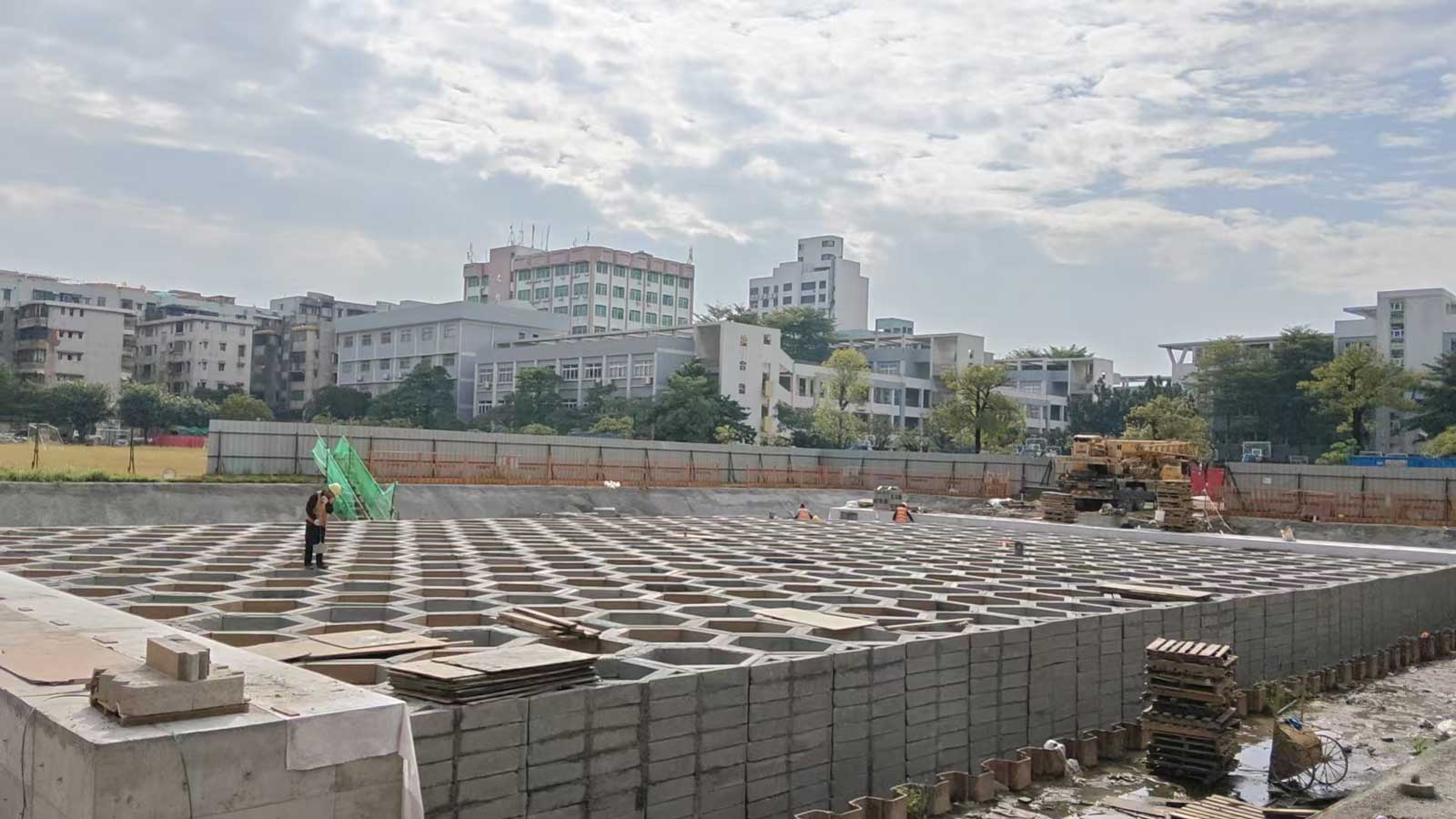 具有高承载力的蜂窝几何结构硅砂雨水收集池展示 具有高承载力的蜂窝几何结构硅砂雨水收集池展示